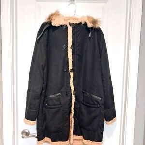 Black Fleece Lined Coat